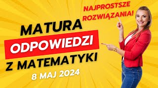 Odpowiedzi matura matematyka 8 maj 2024 😁 Rozwiązanie arkusza 🤩 Formuła 2024 i 2015 [upl. by Harewood545]