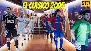 Barcelona vs Real Madrid  El Clásico 2005  4K [upl. by Jonme]