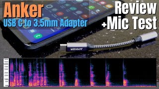 Anker USB C to 35mm Headphone Adapter Review amp Mic Recording Tests [upl. by Aicilf]