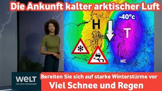 wetter in Deutschland Große Schneestürme werden Deutschland mit Kältewelle und Frost treffen [upl. by Roht]