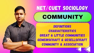 Community  Characteristics amp types of Community  Gemeinschaft and Gesellschaft [upl. by Moffit]