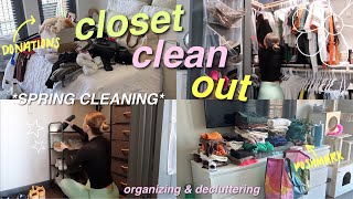 HUGE SPRING CLOSET CLEAN OUT 💐 decluttering organizing amp getting rid of everything [upl. by Vinia]