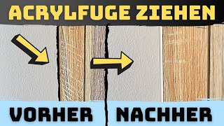 Acrylfuge ziehen  oder doch mit Silikon verfugen Abzieher oder Finger Wandecke reparieren [upl. by Bob]