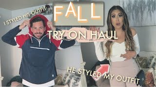 FALL TRY ON HAUL amp HUSBANDWIFE STYLE EACH OTHER [upl. by Alo]