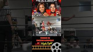 Ruthie Jay connects with a clothesline Vs Carolina Cruz CCW shorts wwe indywrestling aew nxt [upl. by Brittany]