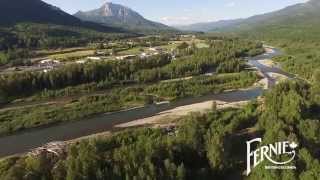 Scenic Birds Eye View of Fernie  Summer Drone Video [upl. by Ettelegna77]