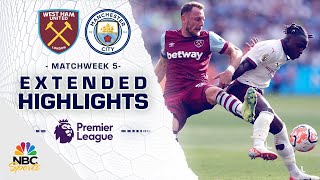 West Ham United v Manchester City  PREMIER LEAGUE HIGHLIGHTS  9162023  NBC Sports [upl. by Enileuqcaj]