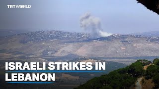 Israeli strikes in Lebanon killed three Hezbollah members on Wednesday [upl. by Inavoig923]