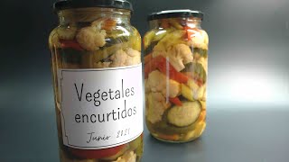 Vegetales encurtidos en vinagre Envasados y esterilizados duran mucho tiempo envasados [upl. by Spike]