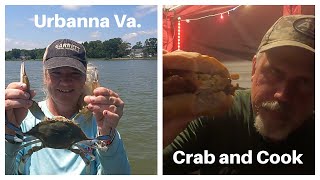 Crabbing on the Rappahannock river Urbanna Virginia Travel Vlog [upl. by Constance]