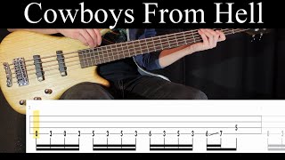 Cowboys From Hell Pantera  Bass Cover With Tabs by Leo Düzey [upl. by Lorna]