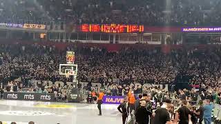 Arena GRMI quotVolim Ga Ko Oka Dvaquot partizan asvel euroleague belgrade fans grobari 🇷🇸⚫⚪🏀 [upl. by Monetta]