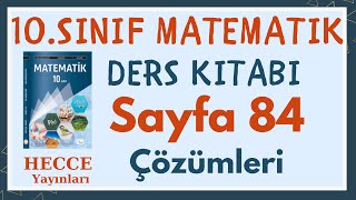 10Sınıf Matematik Kitabı Sayfa 84 ÇözümleriCevapları  Hecce Yayınları [upl. by Obrien223]