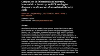 43 Comparison of fluorescent antibody test immunohistochemistry and PCR for neurolisteriosis [upl. by Rock996]