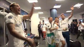 Cristianos Bayern hattrick celebrations in the dressing room [upl. by Anawed]