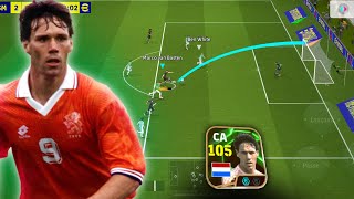 GamePlay com Van Basten 105 Finalizador nato eFootball 25 Mobile [upl. by Cesar]