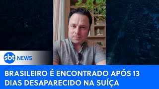 Brasileiro é encontrado após passar 13 dias desaparecido na Suíça  SBTNewsnaTV 231123 [upl. by Ettevets]