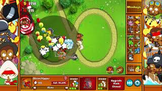 Lets Play Bloons Monkey City ZOMG Very Hard Big Loop Grass Map No Commentary 1415 [upl. by Hsirahc]