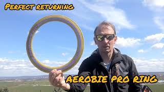 Returning AEROBIE PRO FLYING RING 🥏 like a Boomerang 🪃 [upl. by Oeflein382]