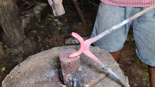 Making blacksmith tongs  AXE Blacksmith [upl. by Annirtak56]