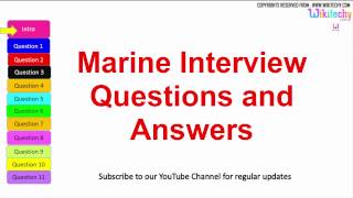 Top 10 marine interview questions with answers for freshers and experienced online videos [upl. by Mrots]