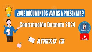 ¿Qué documentos vamos a presentar para la contratacion docente 2024 [upl. by Dorise]