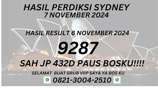 PREDIKS SIDNEY 7 NOVEMBER 2024 BOCORAN SIDNEY HARI INI RUMUS SYDNEY JITU HARI INI SDY HARI INI [upl. by Andreas]