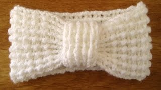 Crochet Ear Warmer headband instructions subtitles [upl. by Danelle]