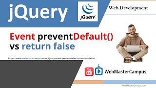 jQuery Event Preventdefault vs Return False  Return false in javascript not working [upl. by Hui]