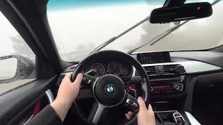 BMW f30 POV DRIFT uphill  335i with lsd in rain [upl. by Coffeng]