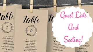 Guest Lists amp Seating Charts  Wedding Wednesday [upl. by Ierna]