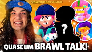 2 NOVOS BRAWLERS E MUITAS SKINS  Analisando conceitos Molyan Talk [upl. by Wahl]