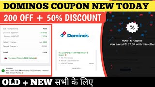 dominos coupon new today  dominos coupon code today  200 off code [upl. by Vaden592]