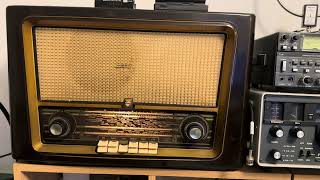 The Shipping Forecast BBC Radio 4 longwave 198 kHz copied on a 1954 Philips 543A valve radio [upl. by Gardner]