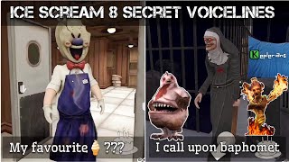 Ice Scream 8 secret all idle voicelines Rod  Evil Nun [upl. by Eelirol]