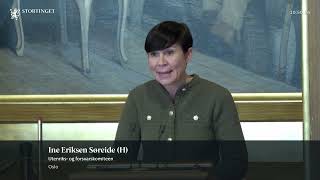 24102024 Sak 1 1 Ine Eriksen Søreide [upl. by Phillipe]