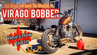 88 YAMAHA VIRAGO 1100  How I Built My Budget Bobber amp First Start Of The Year [upl. by Sdlonyer]