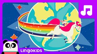 My UNICORN SONG 🦄🌈 Color song for Kids  Lingokids [upl. by Aneerhs110]