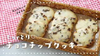 【チョコチップたっぷり♡】しっとり食感のチョコチップクッキーの作り方🍪｜ドロップクッキー｜卵白消費｜簡単お菓子作り [upl. by Emirej]