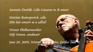 Dvořák Cello Concerto in B minor  Rostropovich  Ozawa  Wiener Philharmoniker [upl. by Abihsot663]