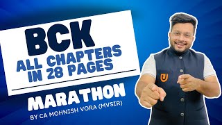 BCK All Chapters in 28 Pg  Ultimate Marathon  CA Foundation Dec 2023  CA Mohnish Vora MVSIR [upl. by Lateh]