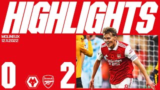 HIGHLIGHTS  Wolves vs Arsenal 02  Odegaard scores twice [upl. by Licha]