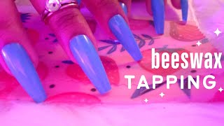 Tapping on Beeswax Wrap ASMR with Long Nails [upl. by Rubi]