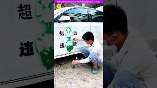 A Boy paint art on his boss car 🤩 Gadgets Smart Appliances Kitchen Utensils Home Inventions [upl. by Ahsenre818]