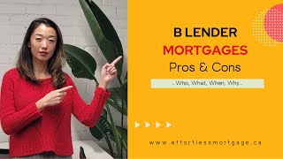 B Lender Mortgages Pros and Cons MortgageLender [upl. by Centonze649]