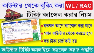 Counter Waiting Ticket Cancellation Charges 2024  Waiting Ticket Cancel Time [upl. by Fink718]