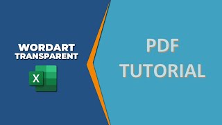 How to make WordArt transparent in excel [upl. by Rahel]