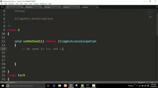 Throws  IllegalAccessException  Java Program [upl. by Asiram]