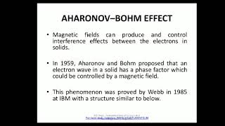 Aharnov Bohm Effect [upl. by Ahsotan]