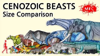 Know the size of CENOZOIC BEASTS  Size Comparison 03 [upl. by Analim651]